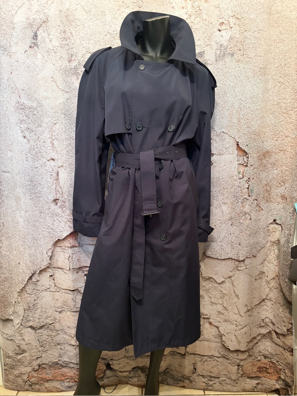 Moores Navy Belted Trench